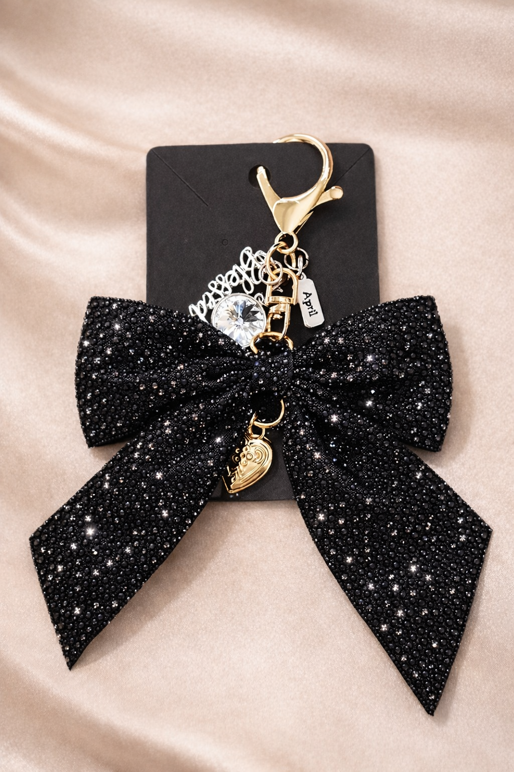 Black Bow Keychain